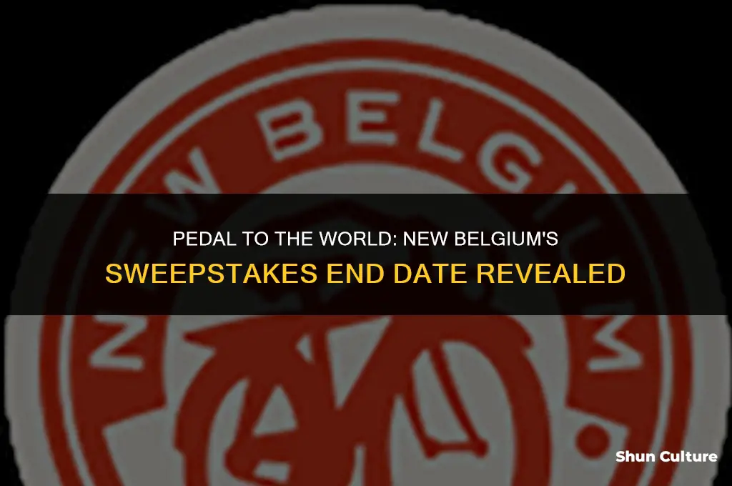 when does new belgium bike the world sweepstakes end
