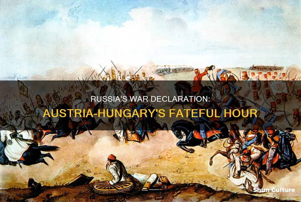when does rusisa declare war on austria-hngary