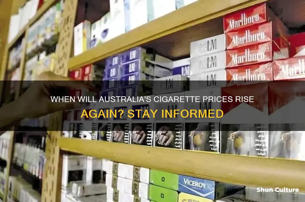 when does the price of cigarettes go up in australia