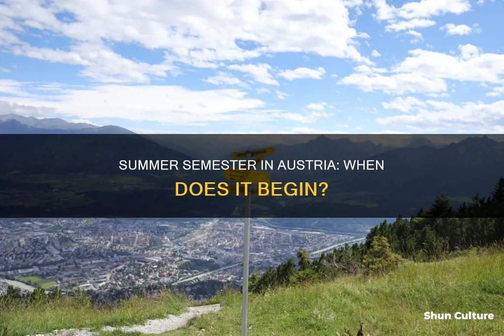 when does the summer semester start in austria