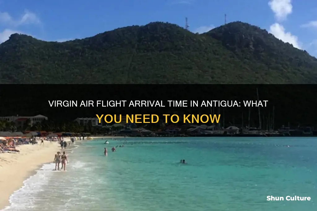 when does the virgin air flight arrive antigua
