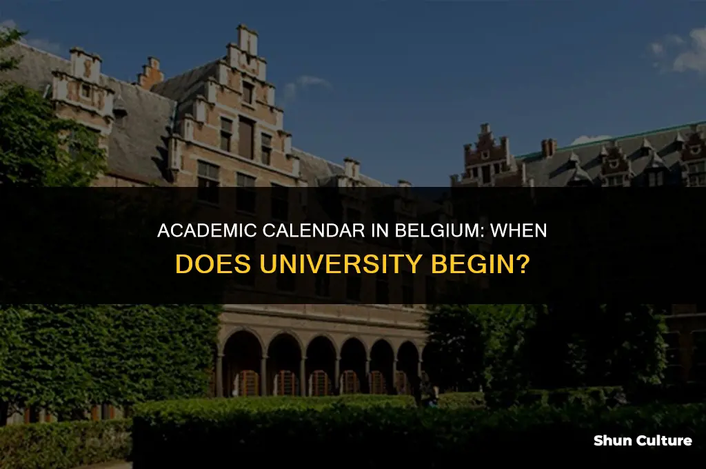 when does university start in belgium