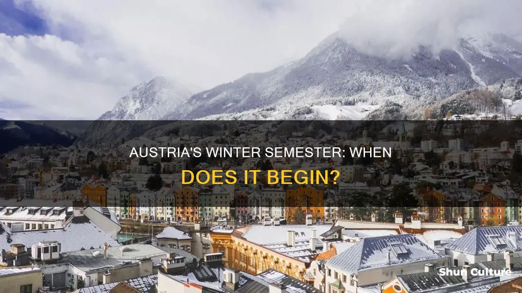 when does winter semester start in austria