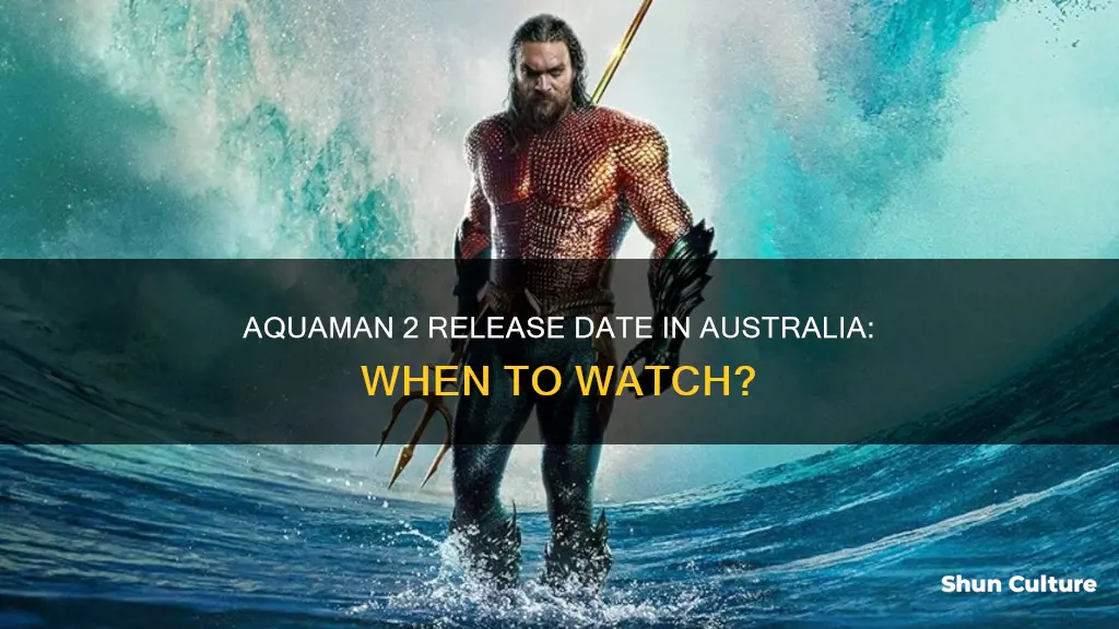 when is aquaman 2 coming out in australia