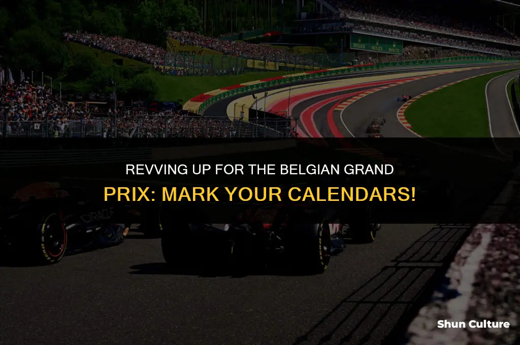 when is belgium f1