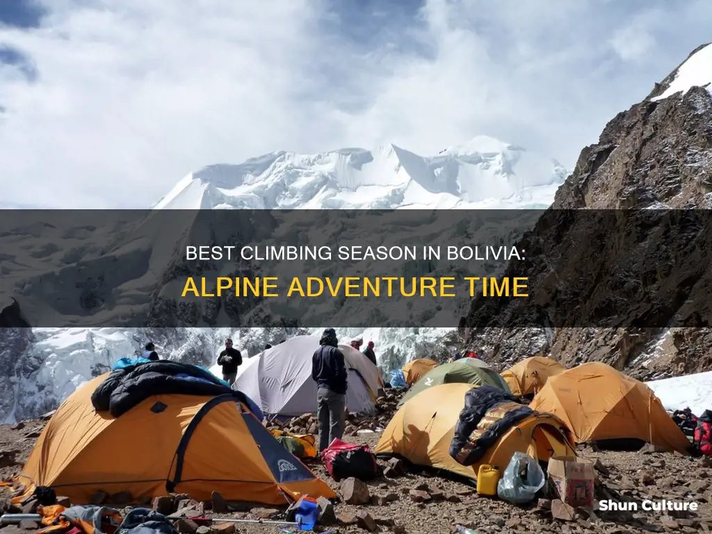 when is best to alpine climb in bolivia