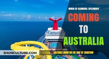 Carnival Splendor's Arrival in Australia: Dates and Details