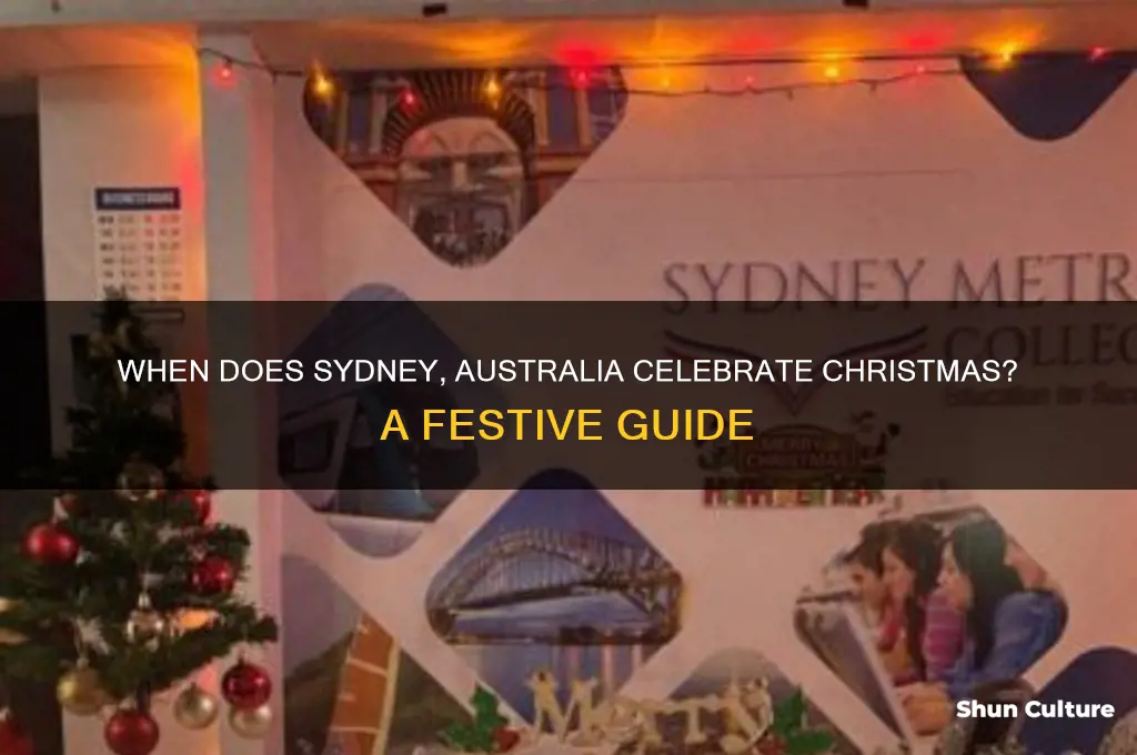 when is christmas in sydney australia