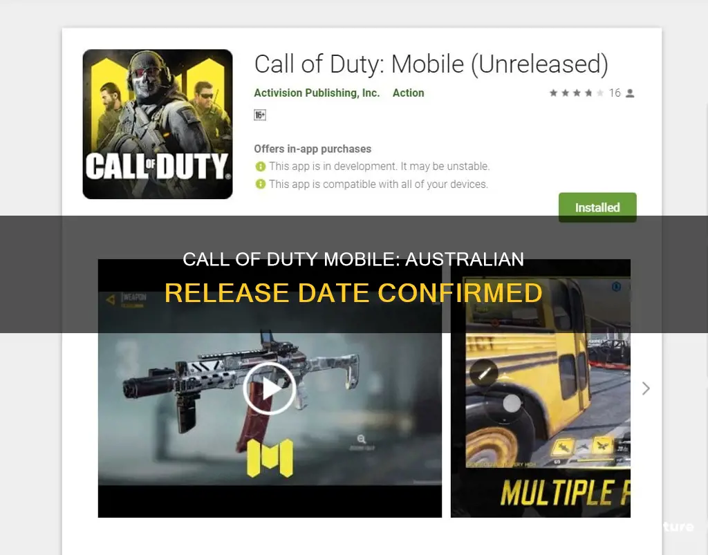 when is cod mobile coming out in australia