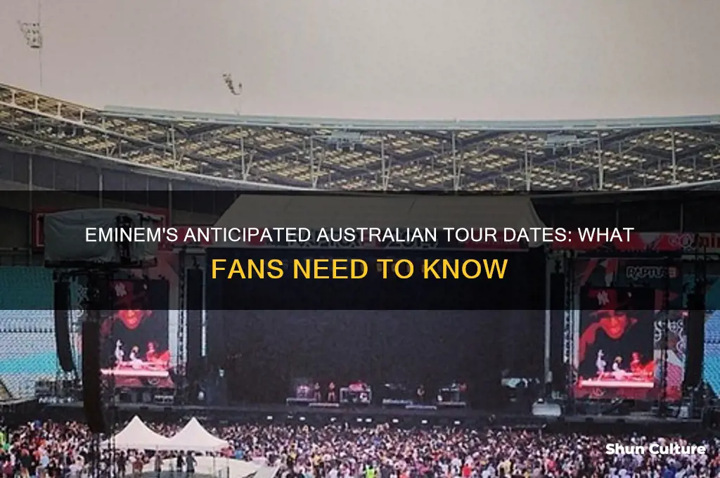 when is eminem going on tour in australia