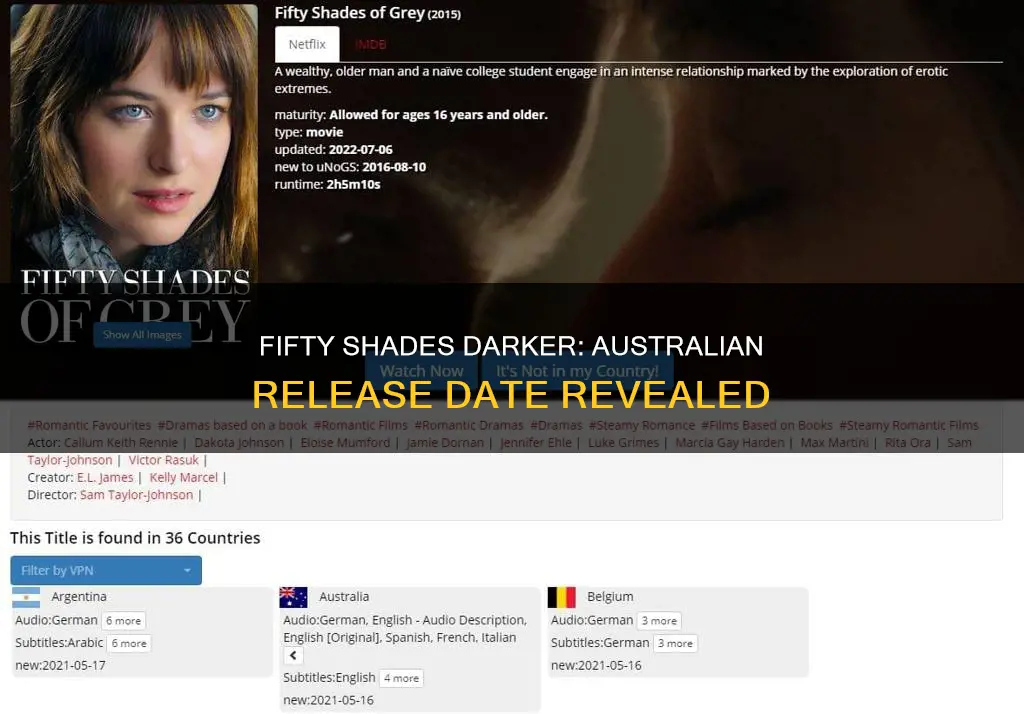 when is fifty shades darker coming out in australia