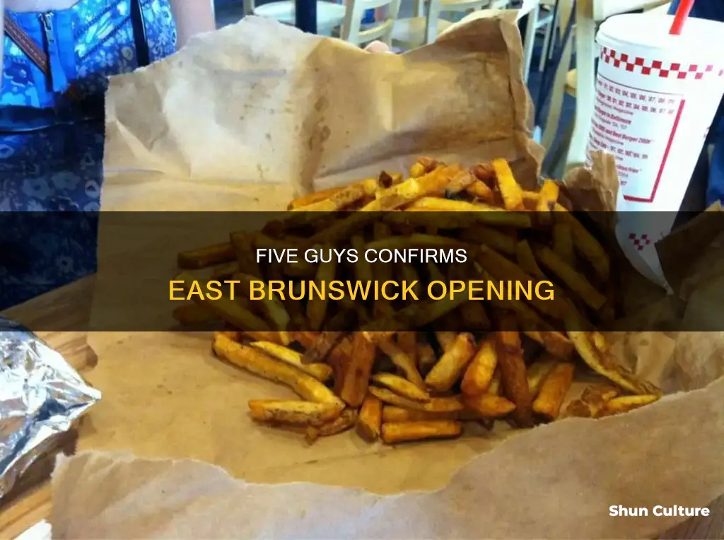 when is five guys opening in east brunswick nj