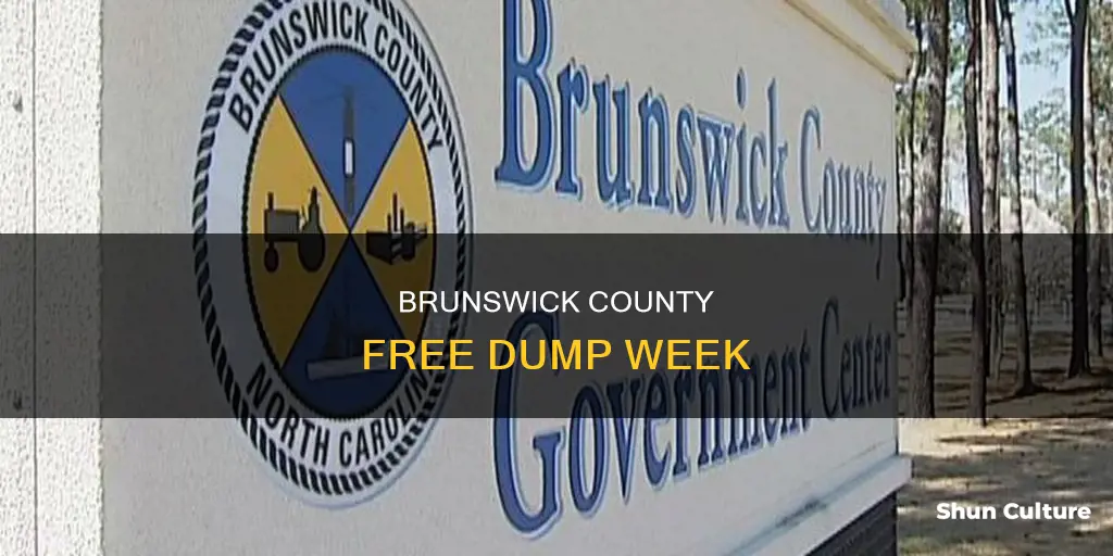 when is free dump week in brunswick county nc