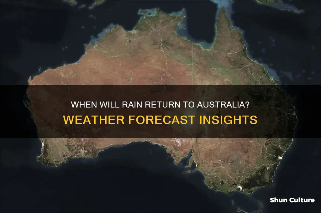 when is it going to rain in australia
