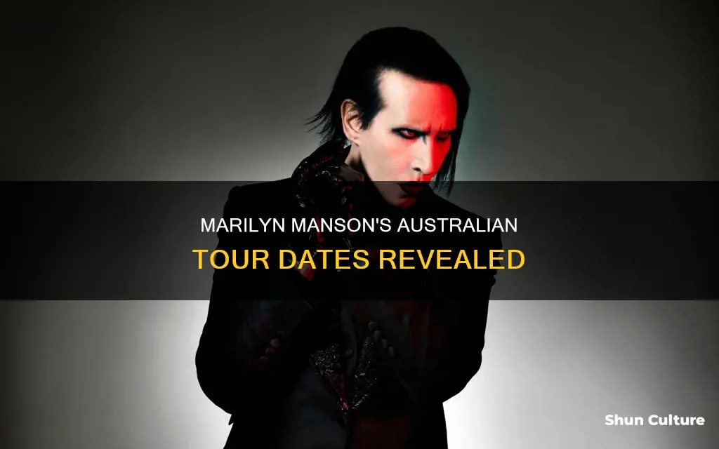 when is marilyn manson coming to australia