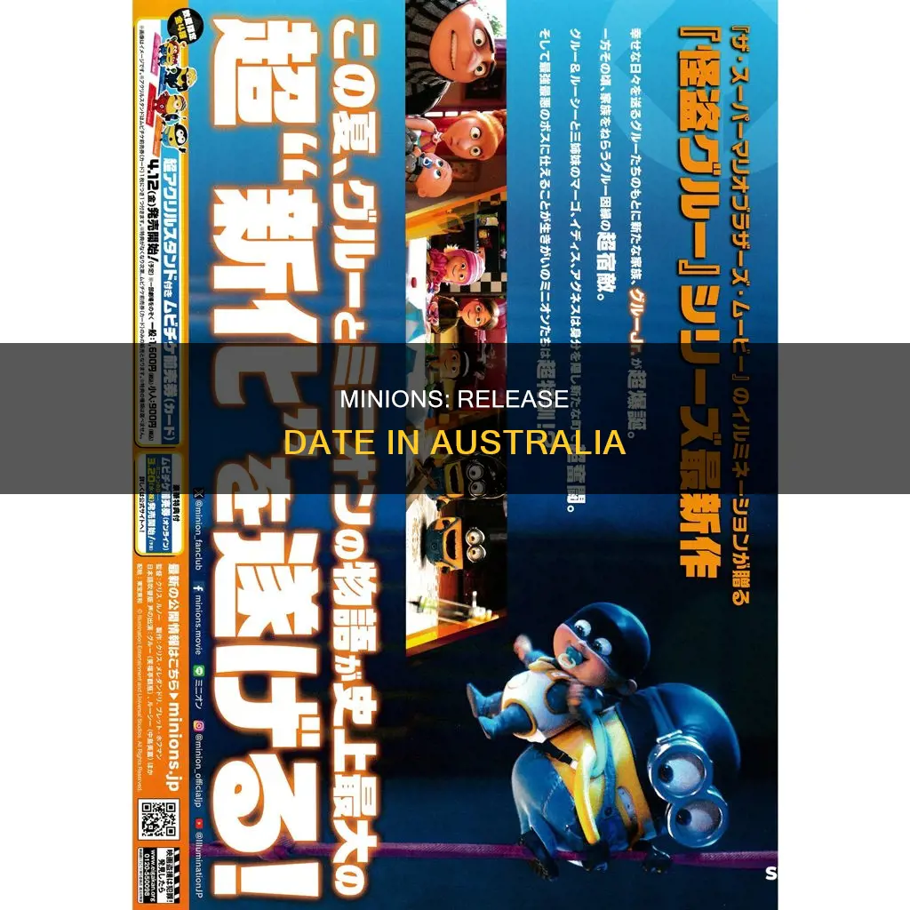 when is minion movie coming out australia