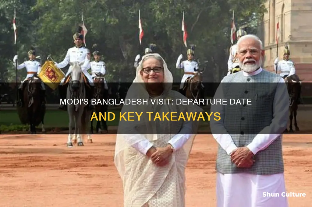 when is modi leaving bangladesh