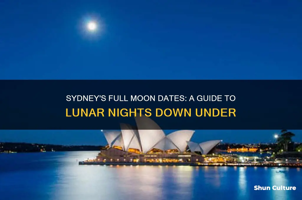 when is the full moon in sydney australia