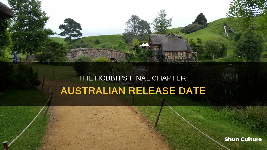 when is the hobbit 3 coming out in australia