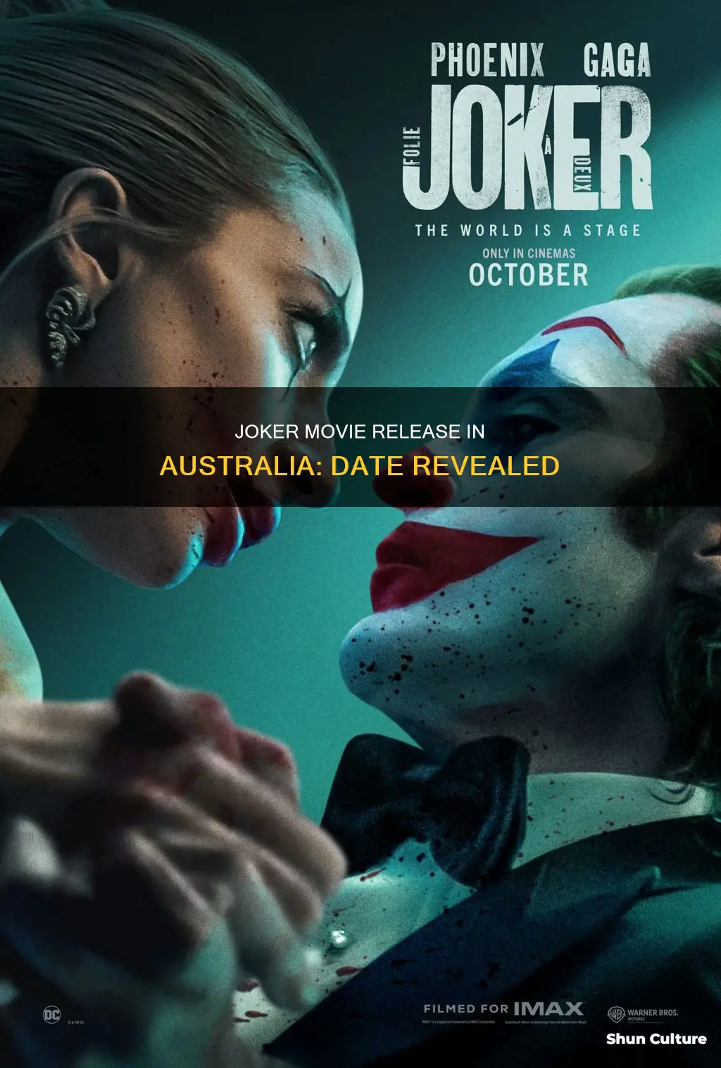 when is the joker movie coming out in australia