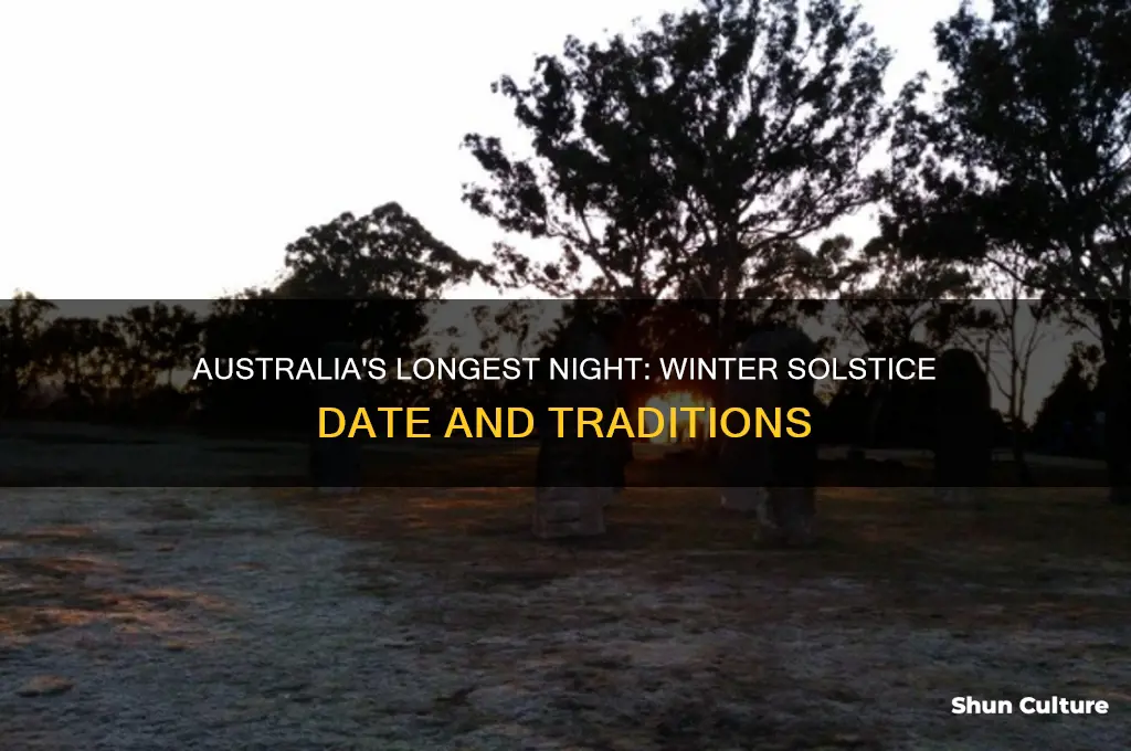 when is the longest night of the year in australia