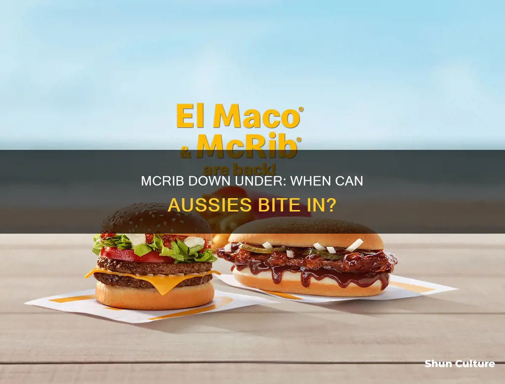 when is the mcrib coming to australia
