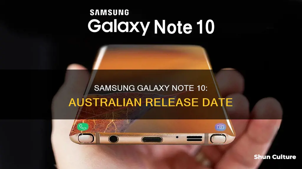 when is the note 10 coming out in australia