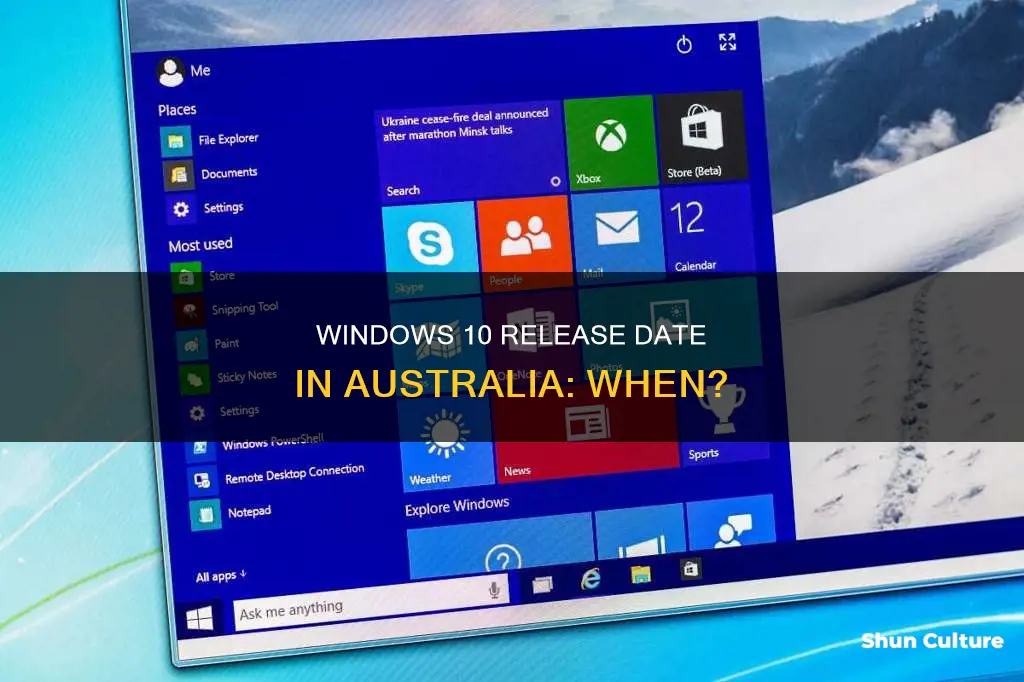 when is windows 10 coming out in australia