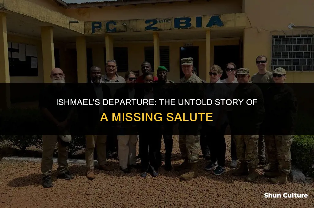 when ishmael leaves benin home why doesnt he salute alhaji