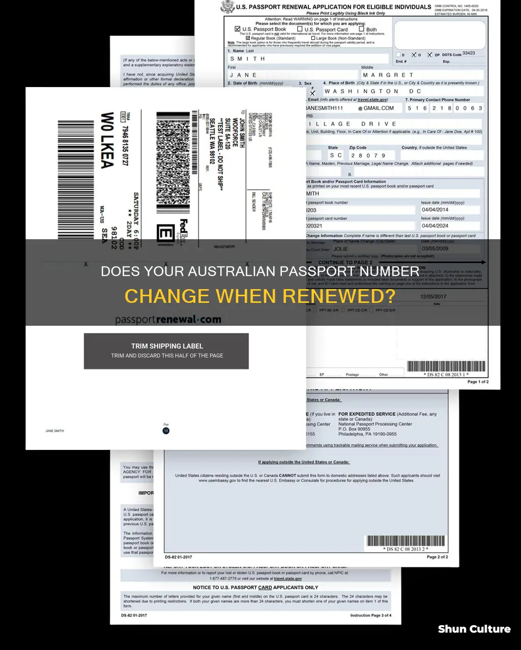 when renewing australian passport does the number change
