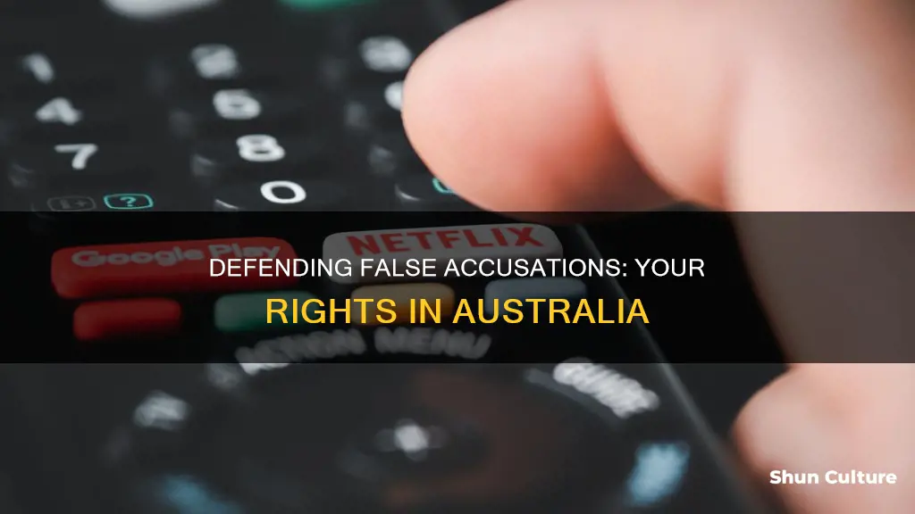 when someone makes false accusations against you australia