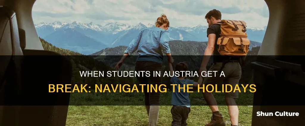 when the student has school off in austrian