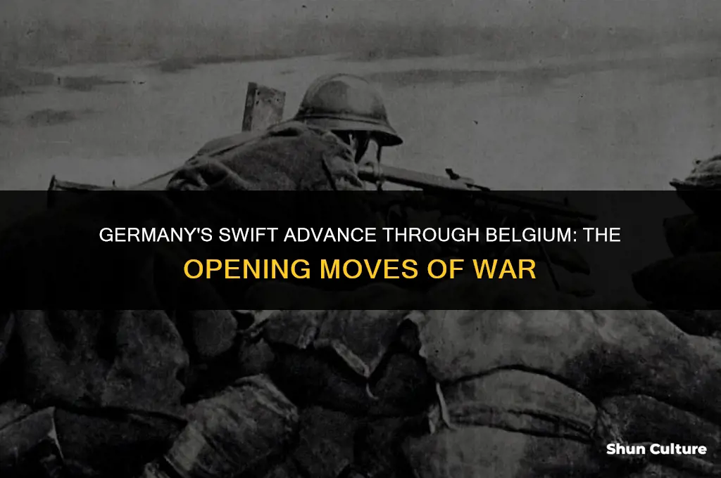 when the war began germany moved through belgium towards