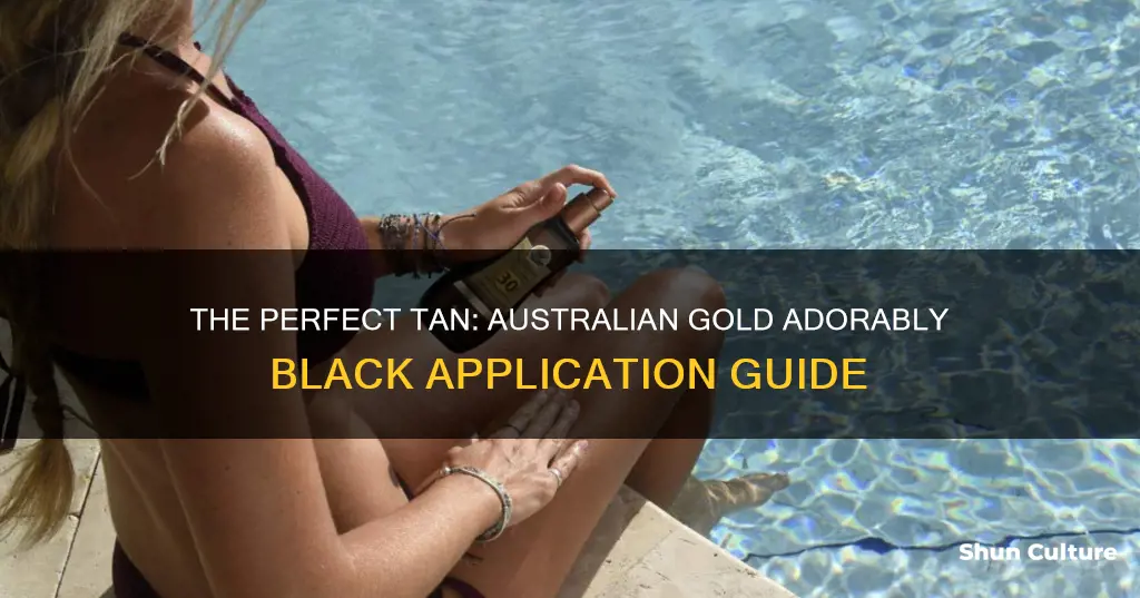 when to apply australian gold adorably black