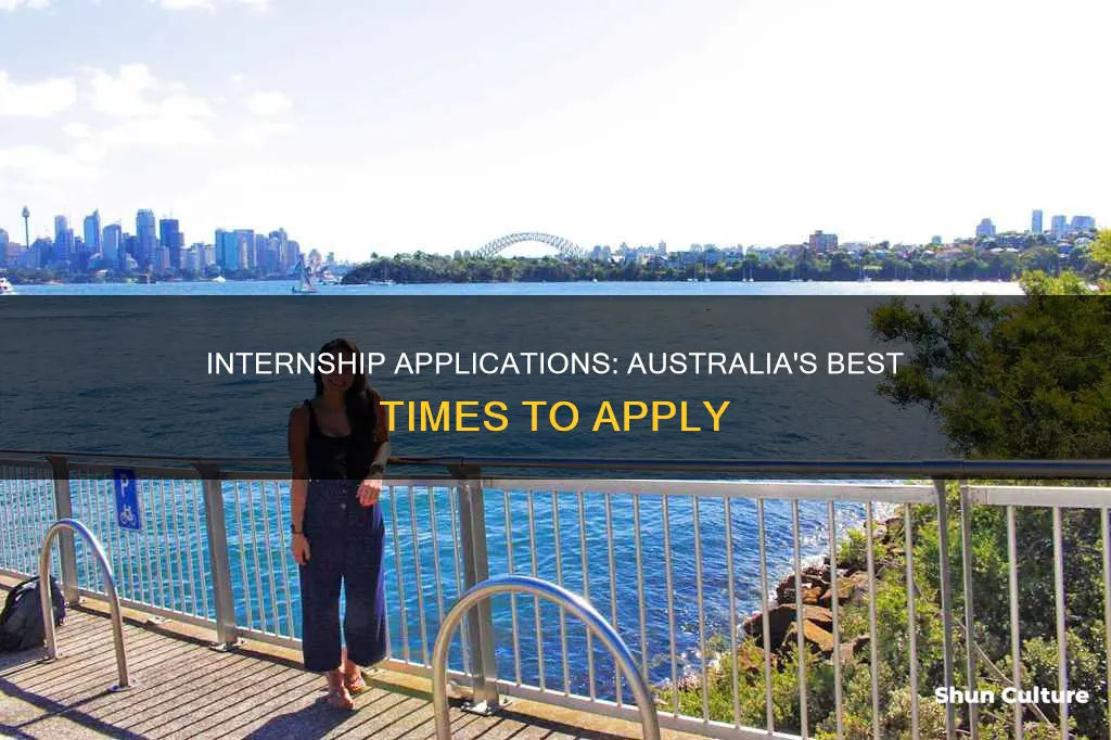 when to apply for internships australia