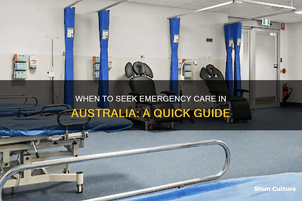 when to go to emergency australia