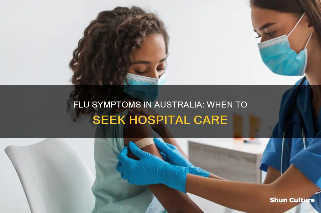 when to go to hospital with flu australia