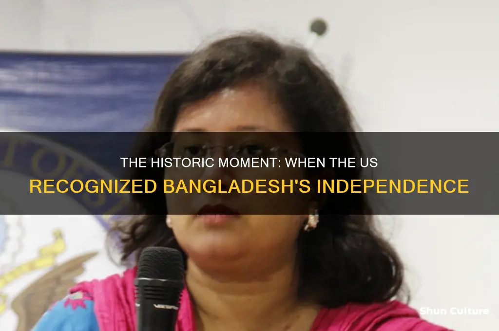 when us recognized bangladesh