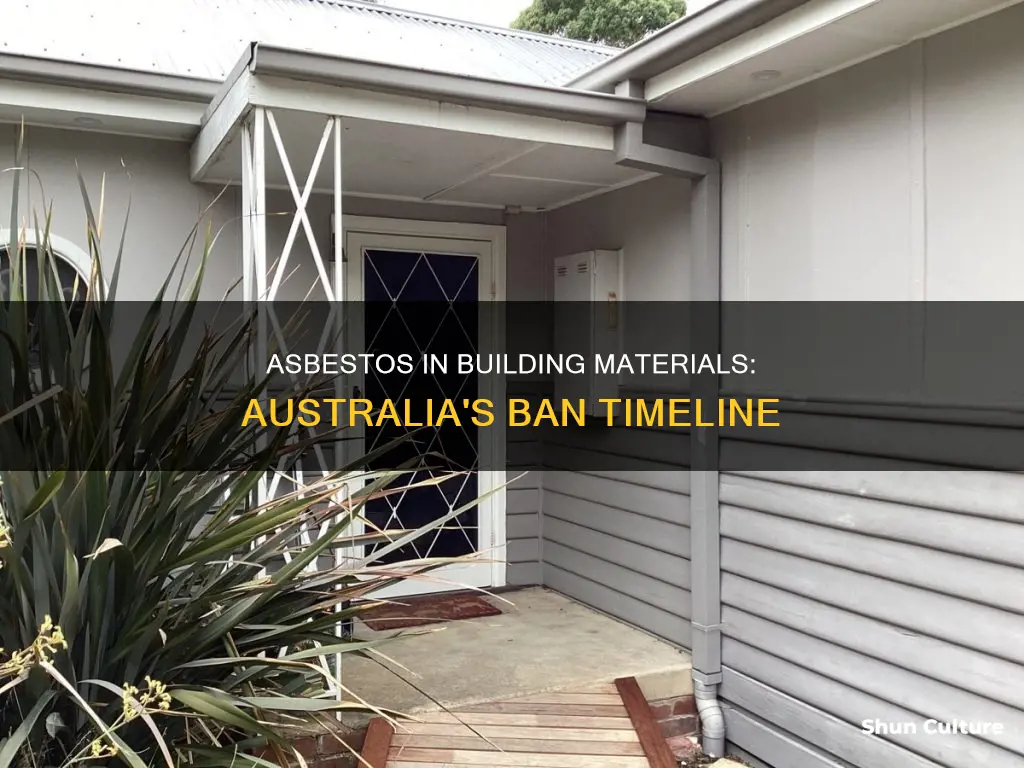 when was asbestos banned in building materials in australia