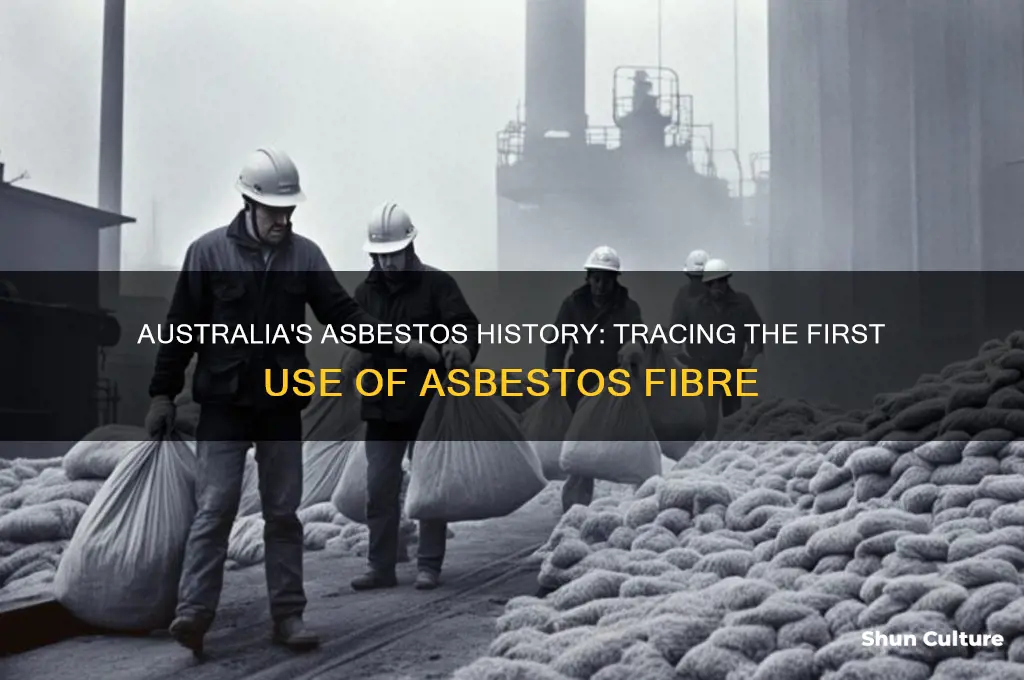 when was asbestos fibre first used in australia