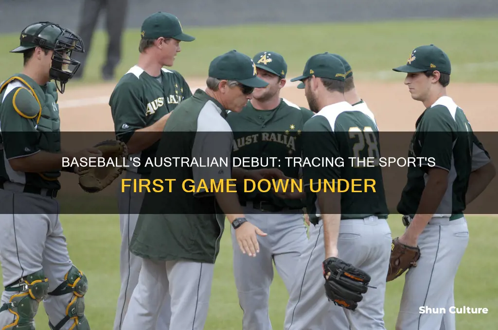 when was baseball first played in australia