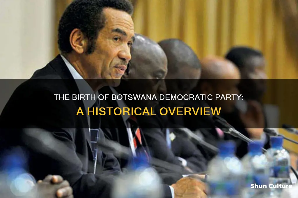 when was botswana democratic party formed