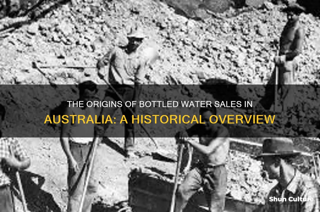 when was bottled water first sold in australia