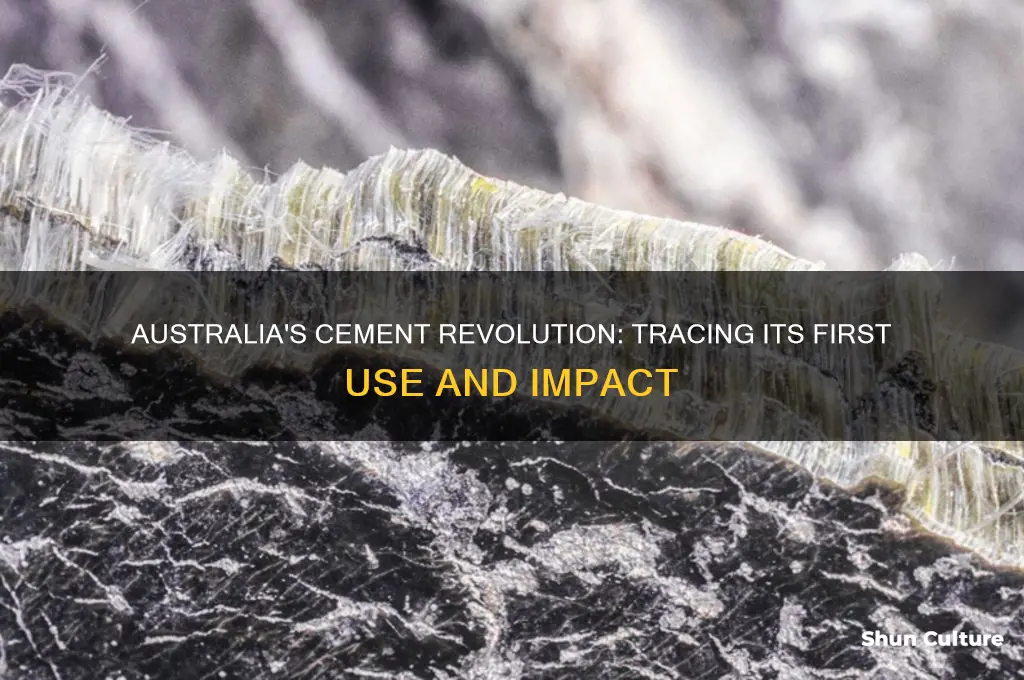 when was cement first used in australia