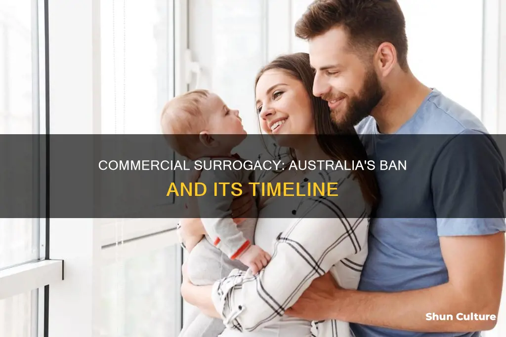 when was commercial surrogacy banned in australia