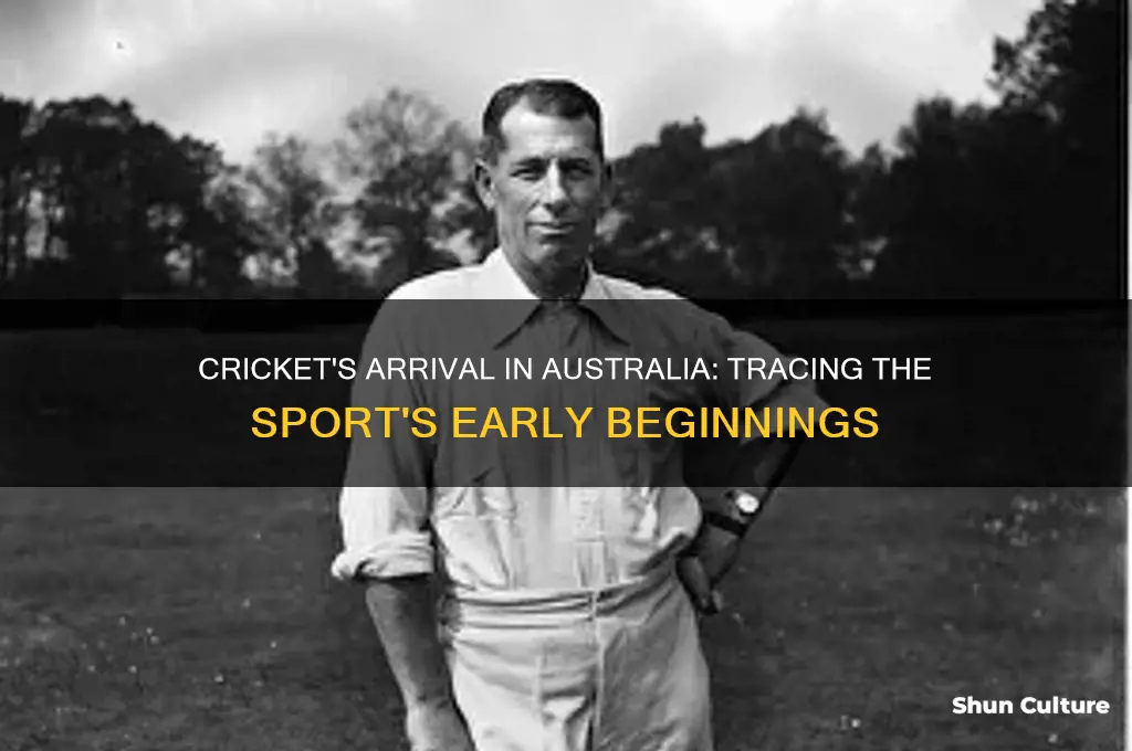 when was cricket first introduced in australia