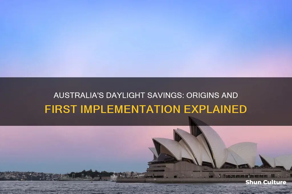 when was daylight savings first introduced in australia