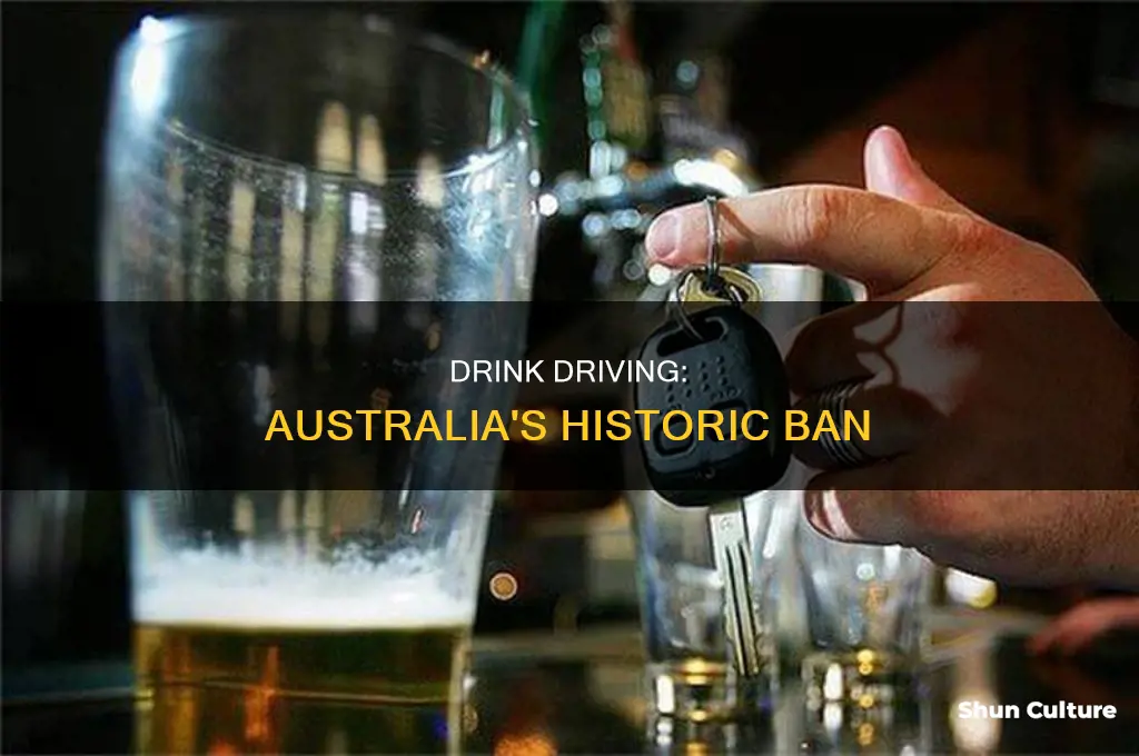 when was drink driving made illegal in australia