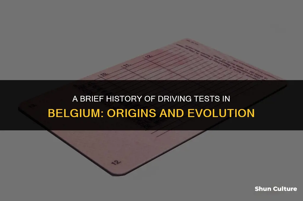 when was driving test introduced in belgium