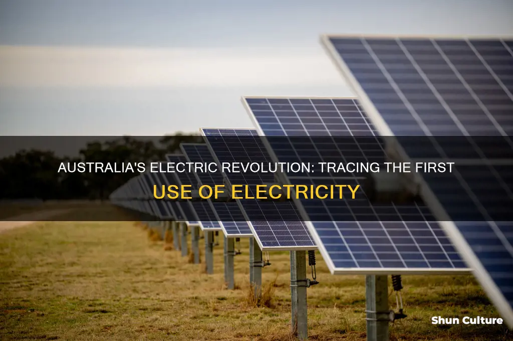 when was electricity first used in australia